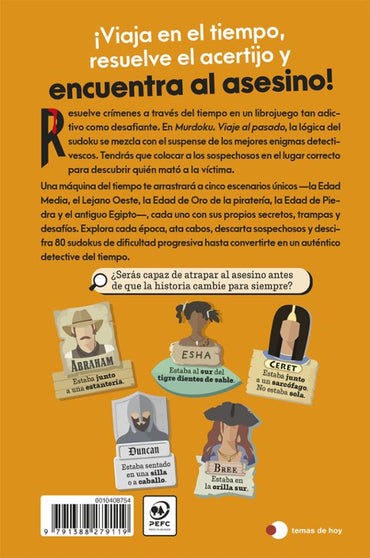 Murdoku 80 acertijos de lógica y asesinatos. Viaje al pasado