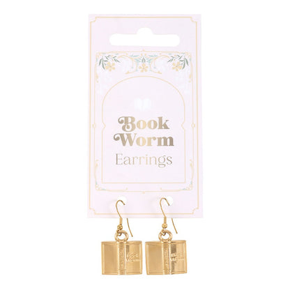 Aretes de Libro de Acero Inoxidable