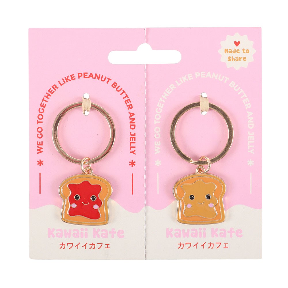 Set 2 Peanut Butter & Jelly Llaveros