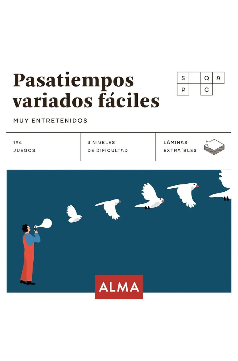 Pasatiempos Variados Fáciles (Cuadros de Diversión)